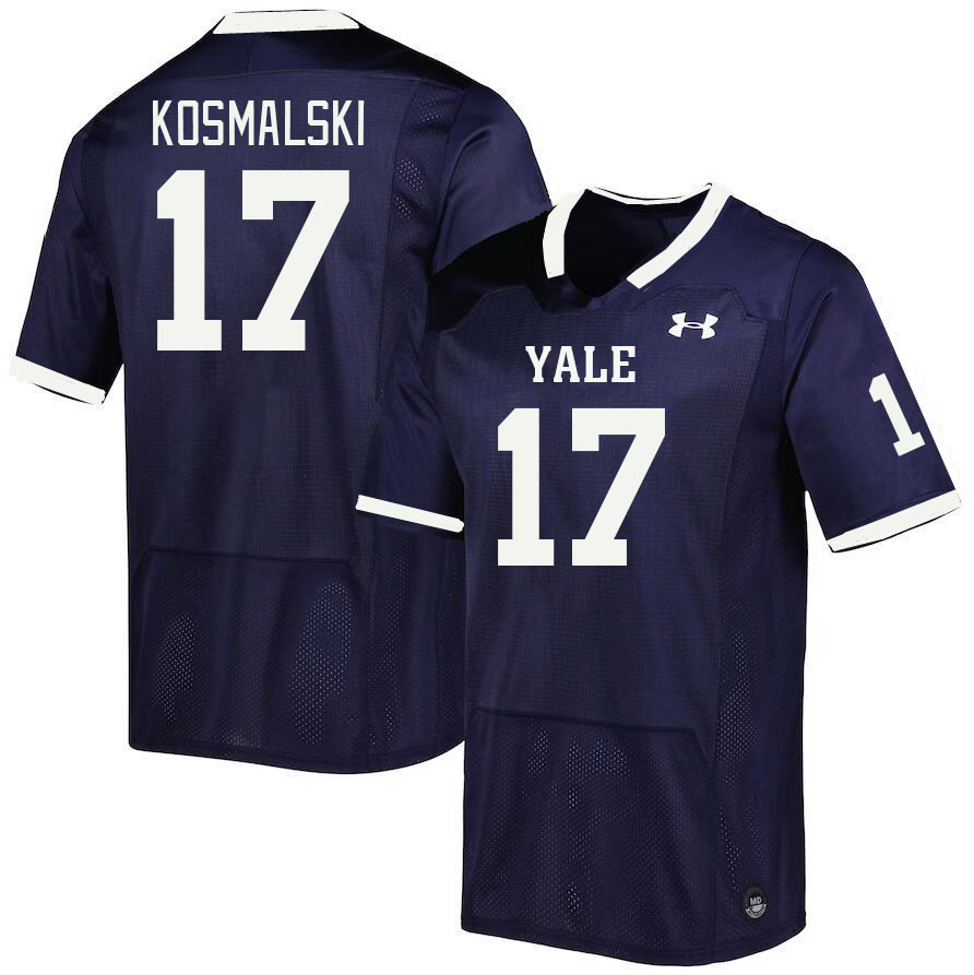 Men-Youth #17 Kennedy Kosmalski Yale Bulldogs 2023 College Football Jerseys Stitched-Blue